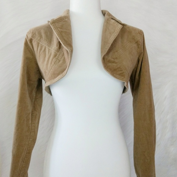 Sans Souci Jackets & Blazers - Sans Souci | Tan Cropped Shrug Jacket Size Small